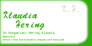 klaudia hering business card